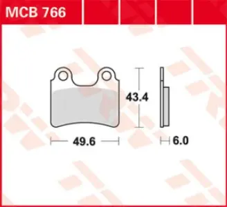 TRW - BRAKE PAD TRW MCB766 - 17200187