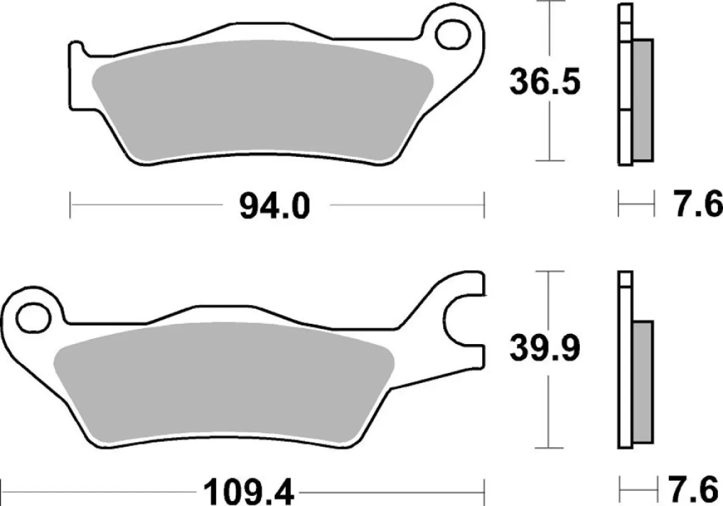 SBS - BRAKE PAD CAR/CER - 17200857