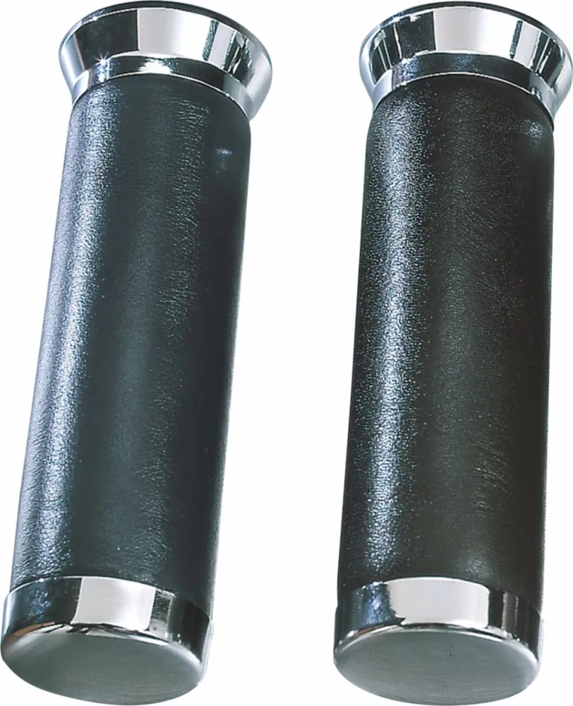 PARTS UNLIMITED - LEATHER GRIPS 82-99GL BLK - DS243263