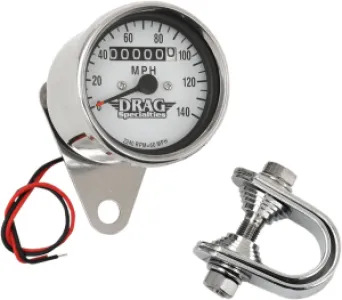 DRAG SPECIALTIES - 2240:60 WHITE FACE SPEEDO - DS244136