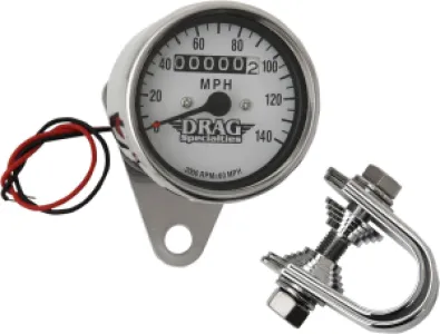 DRAG SPECIALTIES - 2:1 WHT FACE MINI SPEEDO - DS244135