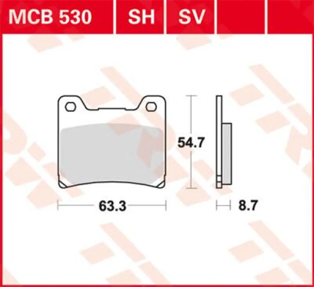 TRW - BRAKE PAD TRW MCB530 - 17220401