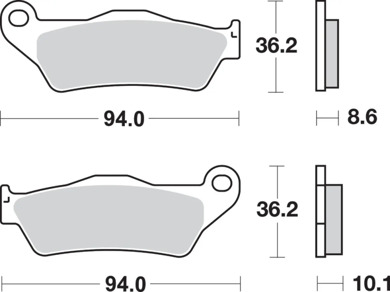 SBS - BRAKE PAD SINT REAR - 17220718