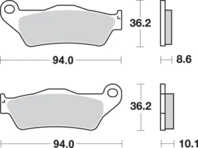SBS - BRAKE PAD SINT REAR - 17220718