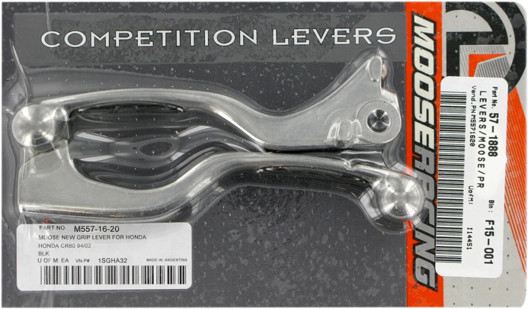 MOOSE OFFROAD HARD-PARTS - MSE GRIP LVRS CR 80 BLK - M5571620