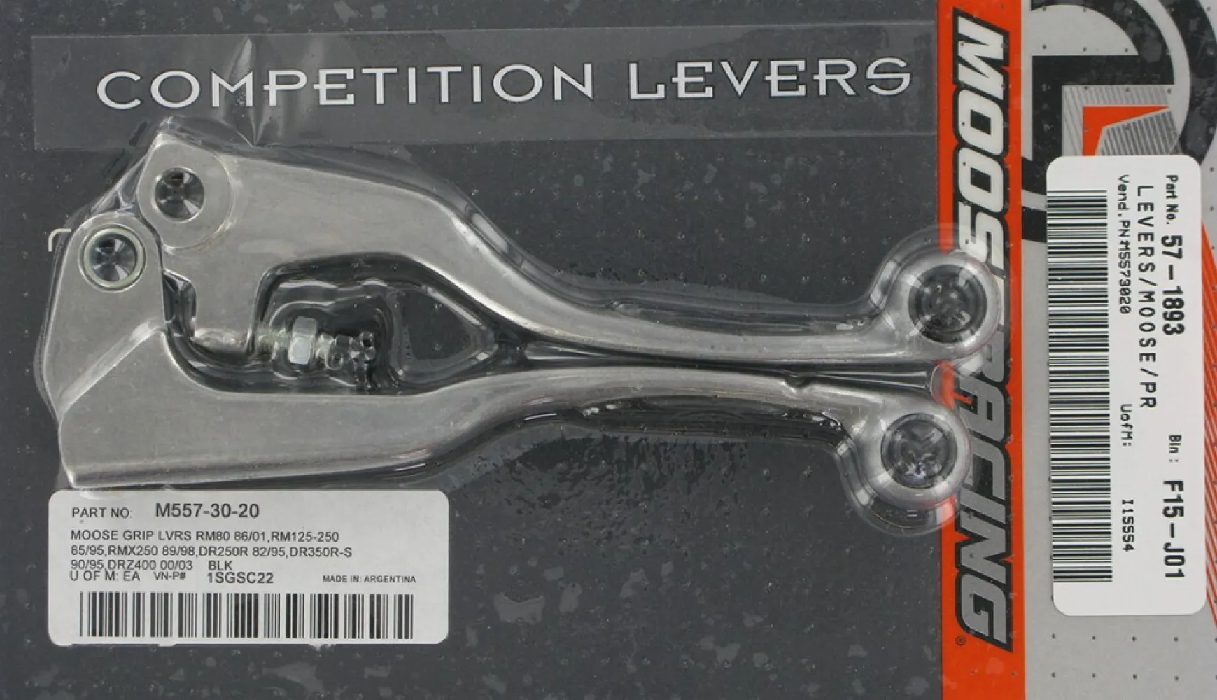 MOOSE OFFROAD HARD-PARTS - MS GRP LVRS RM/RMX/DR-BLK - M5573020