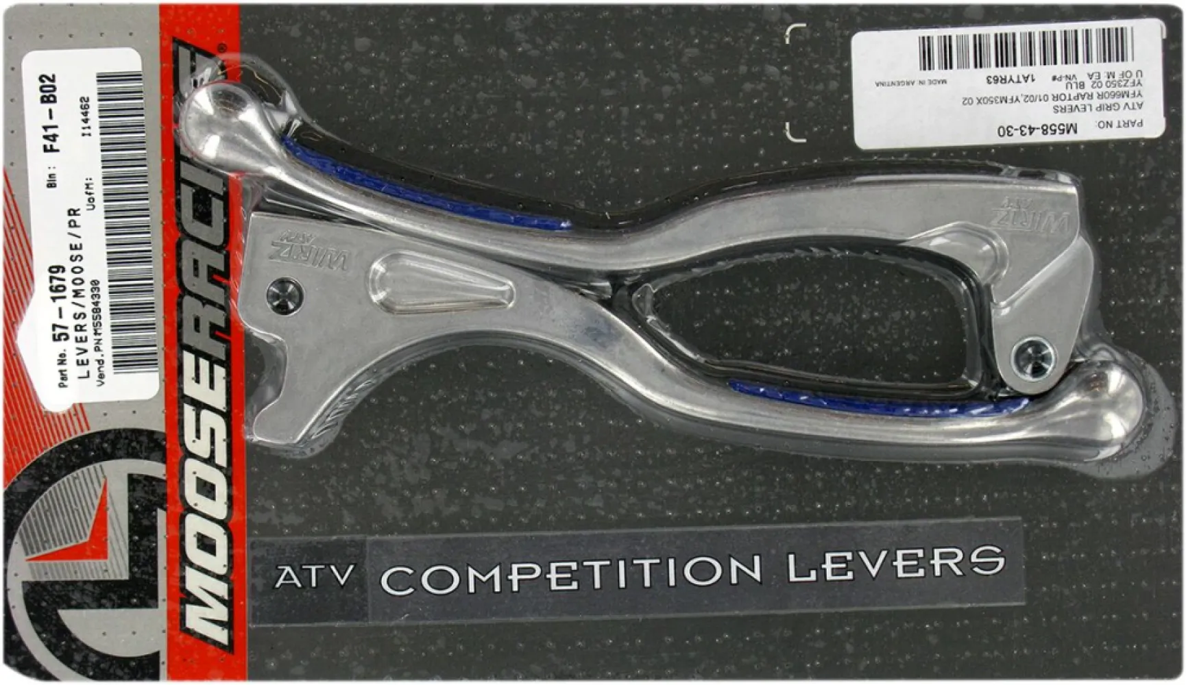 MOOSE OFFROAD HARD-PARTS - LVRS RAPTOR 01-02 BLU - M5584330