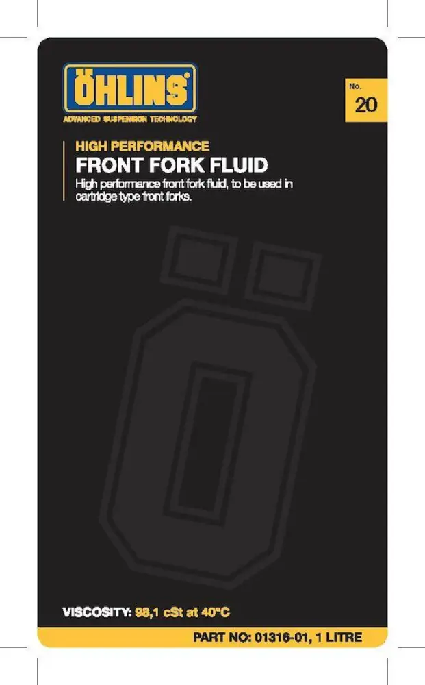 OHLINS - FRONT FORK OIL #20 SAE 40W 1L - 36090189