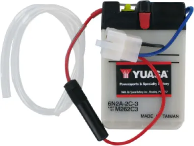 YUASA - BATTERY YUASA 6-VOLT DRY 6N2A- - Y6N2A2C3