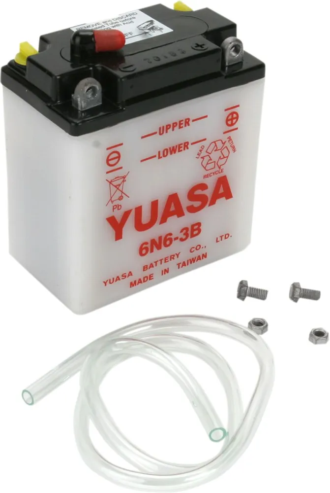 YUASA - BATTERY YUASA 6-VOLT DRY 6N6-3 - Y6N63B