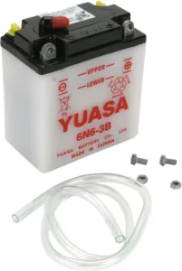 YUASA - BATTERY YUASA 6-VOLT DRY 6N6-3 - Y6N63B