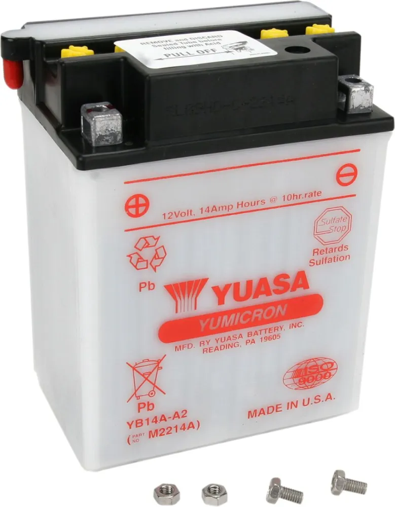 YUASA - BATTERY YUASA HD DRY YB14A-A2 - YB14AA2