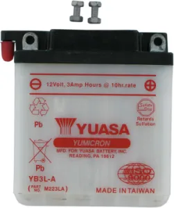 YUASA - BATTERY YUASA HD DRY YB3L-A - YB3LA