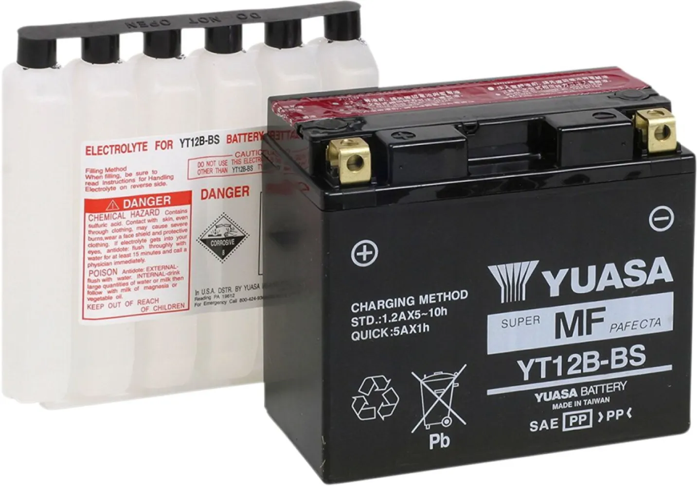 YUASA - BATTERY YUASA MF YT12B-BS - YT12BBS