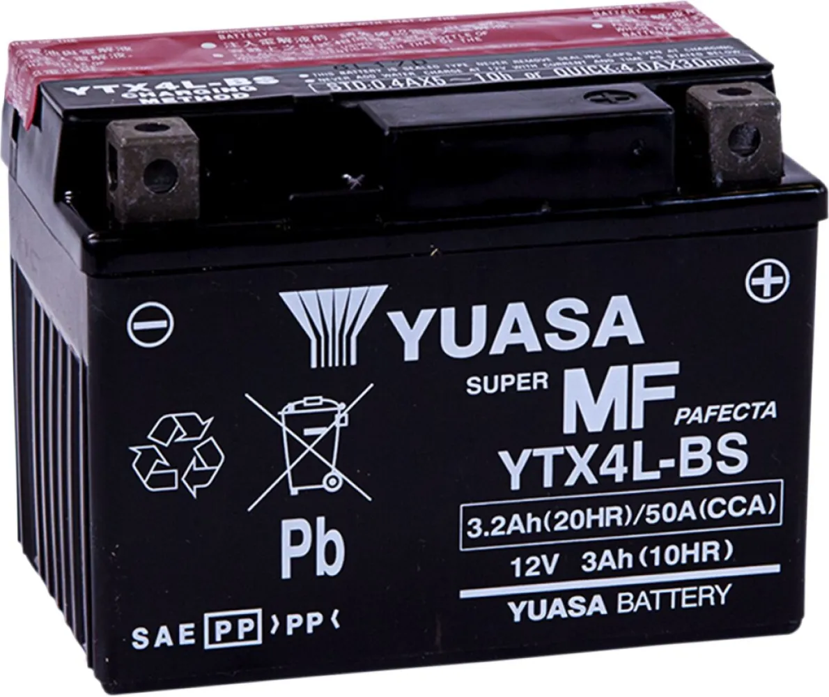 YUASA - BATTERY YUASA MF YTX4L-BS - YTX4LBS