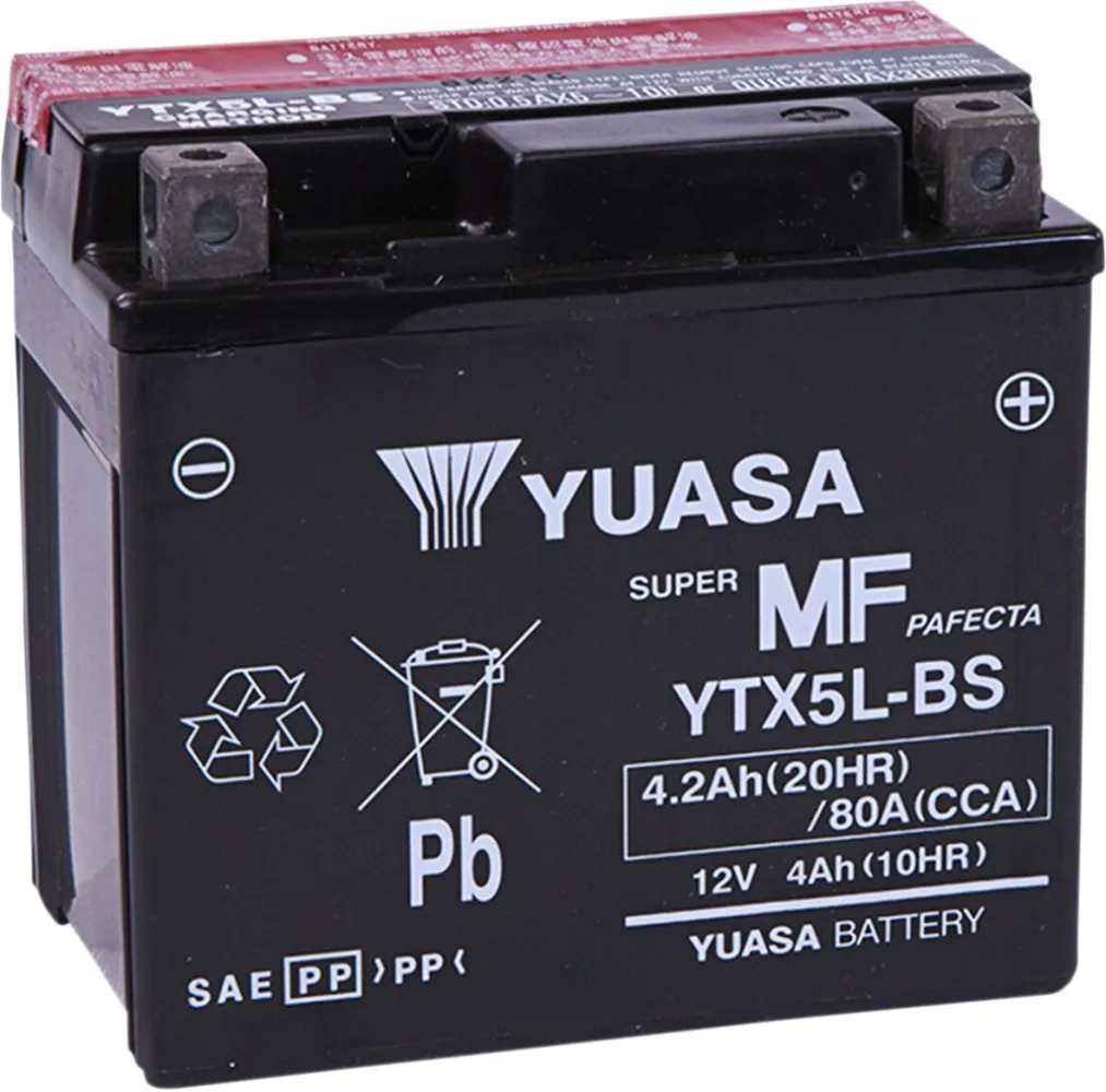 YUASA - BATTERY YUASA MF YTX5L-BS - YTX5LBS