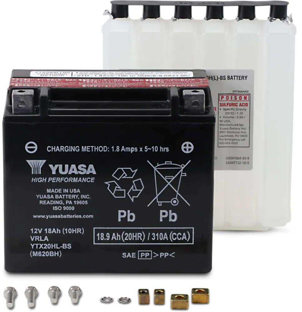 YUASA - BATTERY YUASA MF YTX20HL-BS - YTX20HLBS
