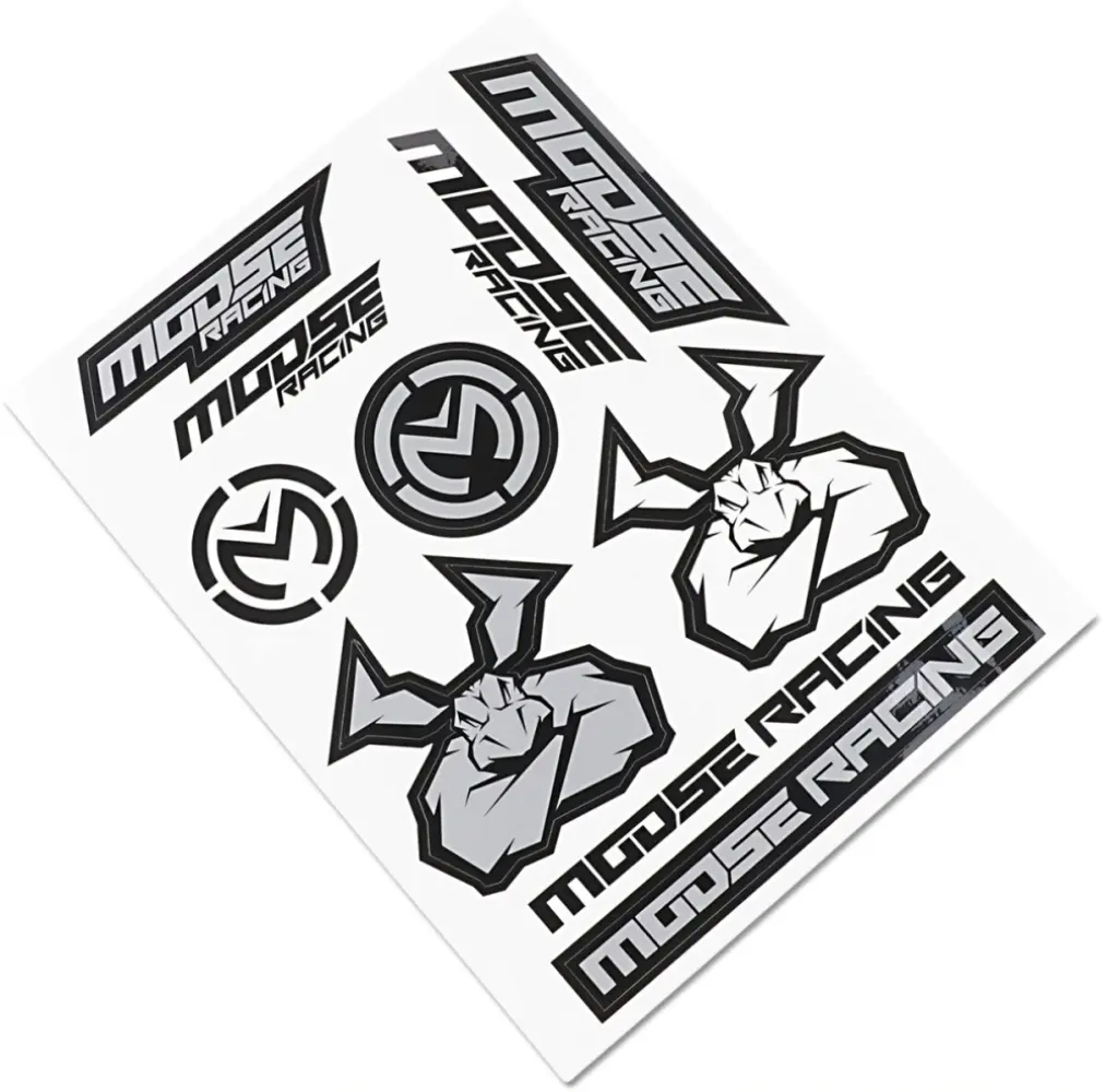 MOOSE OFFROAD SOFT-GOODS - DECAL SHEET MOOSE BK/SILV - 43202205