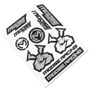 MOOSE OFFROAD SOFT-GOODS - DECAL SHEET MOOSE BK/SILV - 43202205