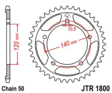 JT SPROCKETS - SPROCKET REAR 47T 530 - 12101359