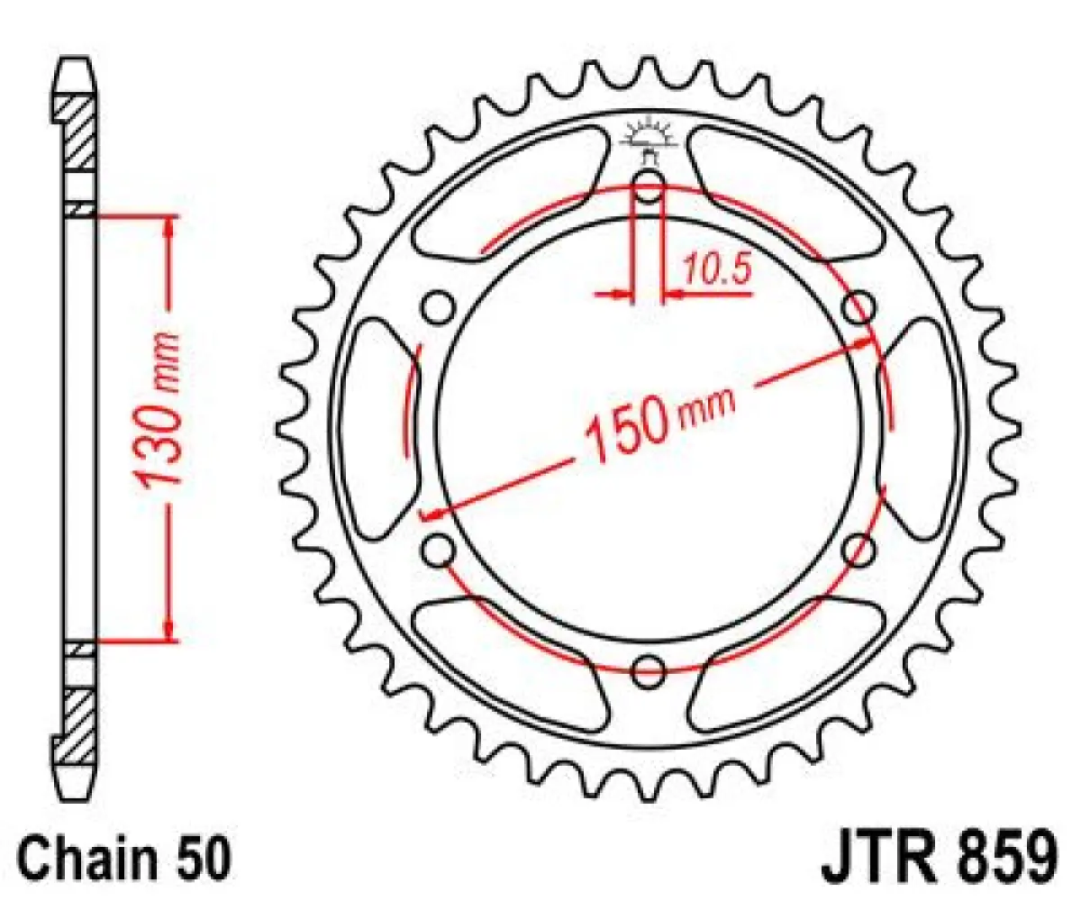 JT SPROCKETS - SPROCKET REAR 38T 530 BLK - 12101705