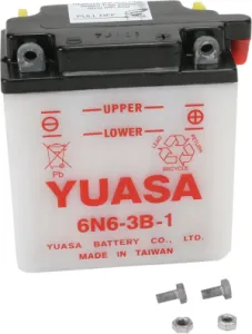 YUASA - BATTERY YUASA 6-VOLT DRY 6N6-3 - Y6N63B1