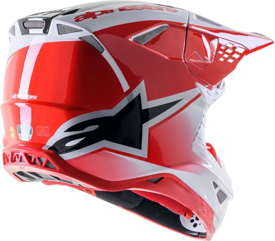ALPINESTARS(MX) - HELMET SM10 UNIT RD/WT S - 01108369
