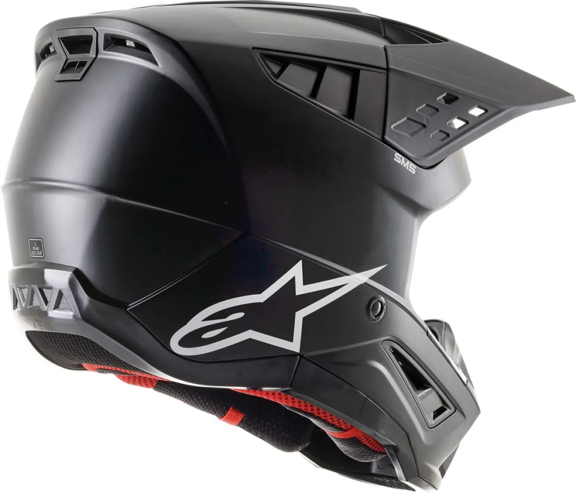 ALPINESTARS(MX) - HELMET SM5 SOLID BLACK XS - 01108381