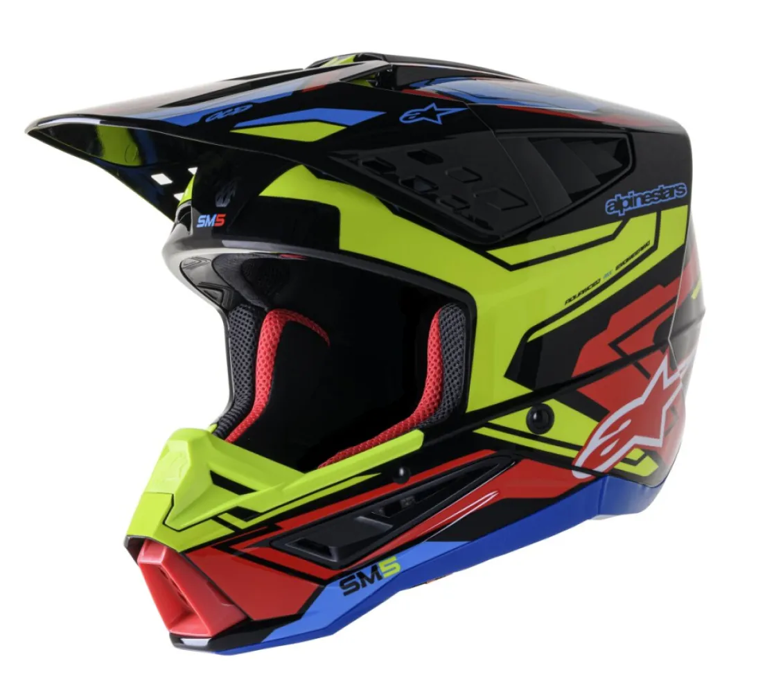 ALPINESTARS(MX) - HELMET SM5 ACT2 BK/Y/R M - 01108400