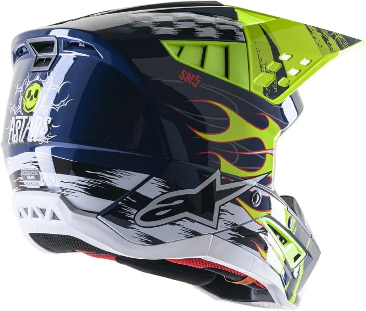 ALPINESTARS(MX) - HELMET SM5 RASH NV/YL XL - 01108445