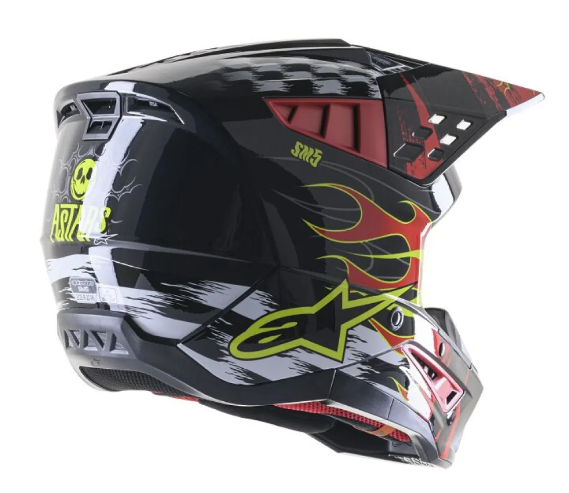 ALPINESTARS(MX) - HELMET SM5 RASH RED/G XL - 01108451