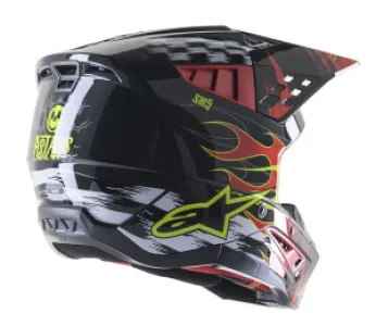 ALPINESTARS(MX) - HELMET SM5 RASH RED/G XL - 01108451