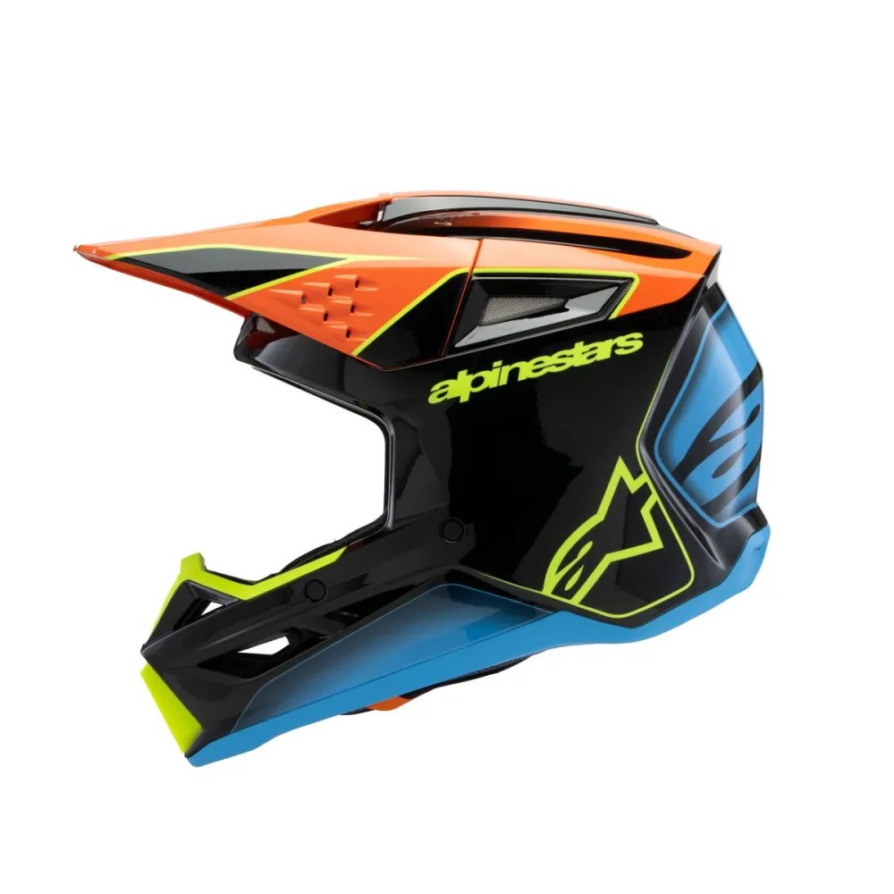 ALPINESTARS(MX) - HELMET YTH SM3 FRAY BLK/OR/YL  - 01111655