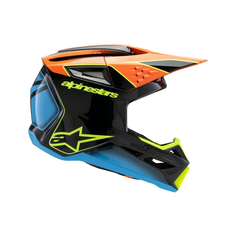 ALPINESTARS(MX) - HELMET YTH SM3 FRAY BLK/OR/YL  - 01111655
