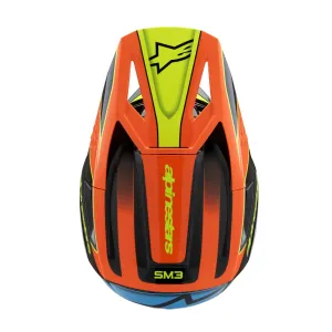 ALPINESTARS(MX) - HELMET YTH SM3 FRAY BLK/OR/YL  - 01111655
