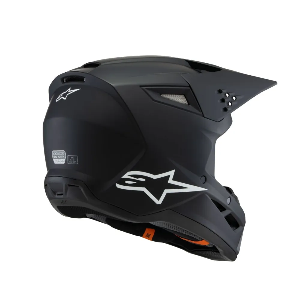 ALPINESTARS(MX) - HELMET YTH SM3 SOLID BLACK YM - 01111672