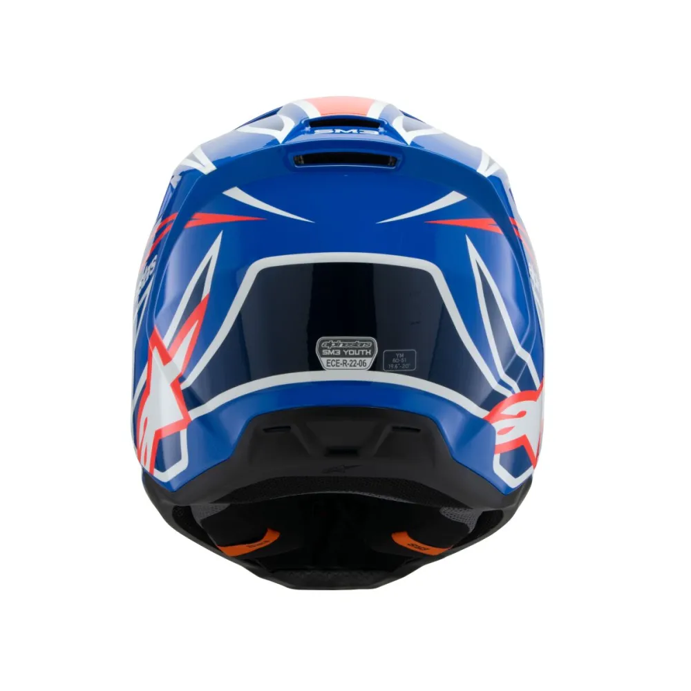ALPINESTARS(MX) - HELMET YTH SM3 WURX BLUE/RED/W - 01111669