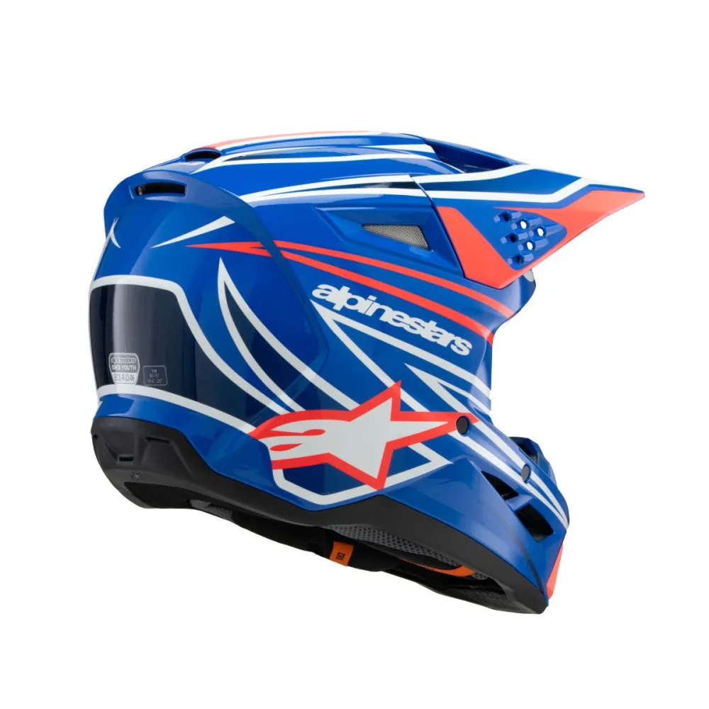 ALPINESTARS(MX) - HELMET YTH SM3 WURX BLUE/RED/W - 01111669