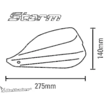 BARKBUSTERS - HANDGUARD STORM 25.4MM BK - 06352240