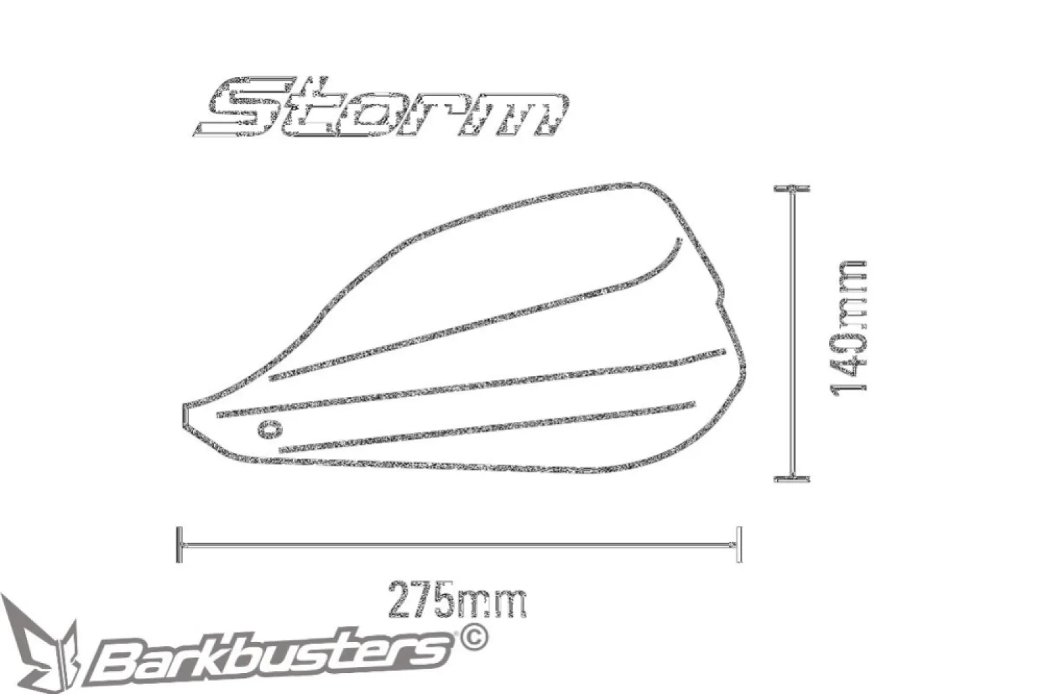BARKBUSTERS - HANDGUARD STORM 22MM BK - 06352241