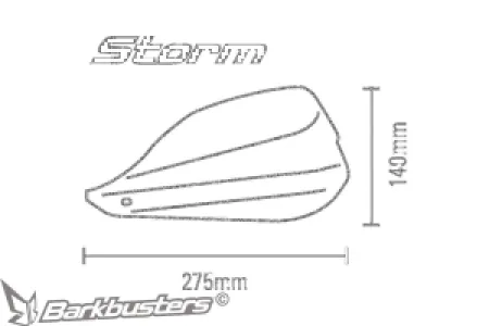 BARKBUSTERS - HANDGUARD STORM 22MM BK - 06352241