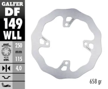 GALFER - BRAKE DISC FIXED WAVE SOLID - 17111716