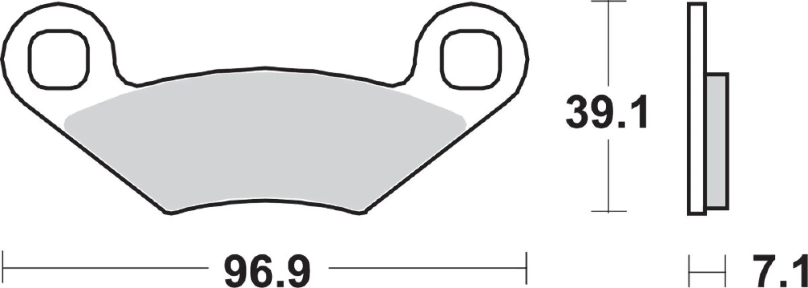 SBS - BRAKE PAD SINT ATV - 17211579