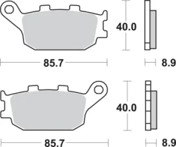 SBS - BRAKE PAD SINT REAR - 17211609
