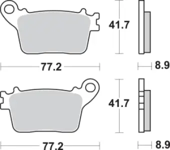 SBS - BRAKE PAD SINT REAR - 17211658