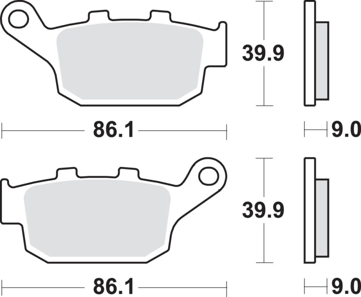 SBS - BRAKE PAD SINT REAR - 17211739