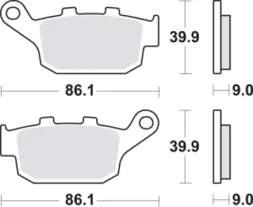 SBS - BRAKE PAD SINT REAR - 17211739