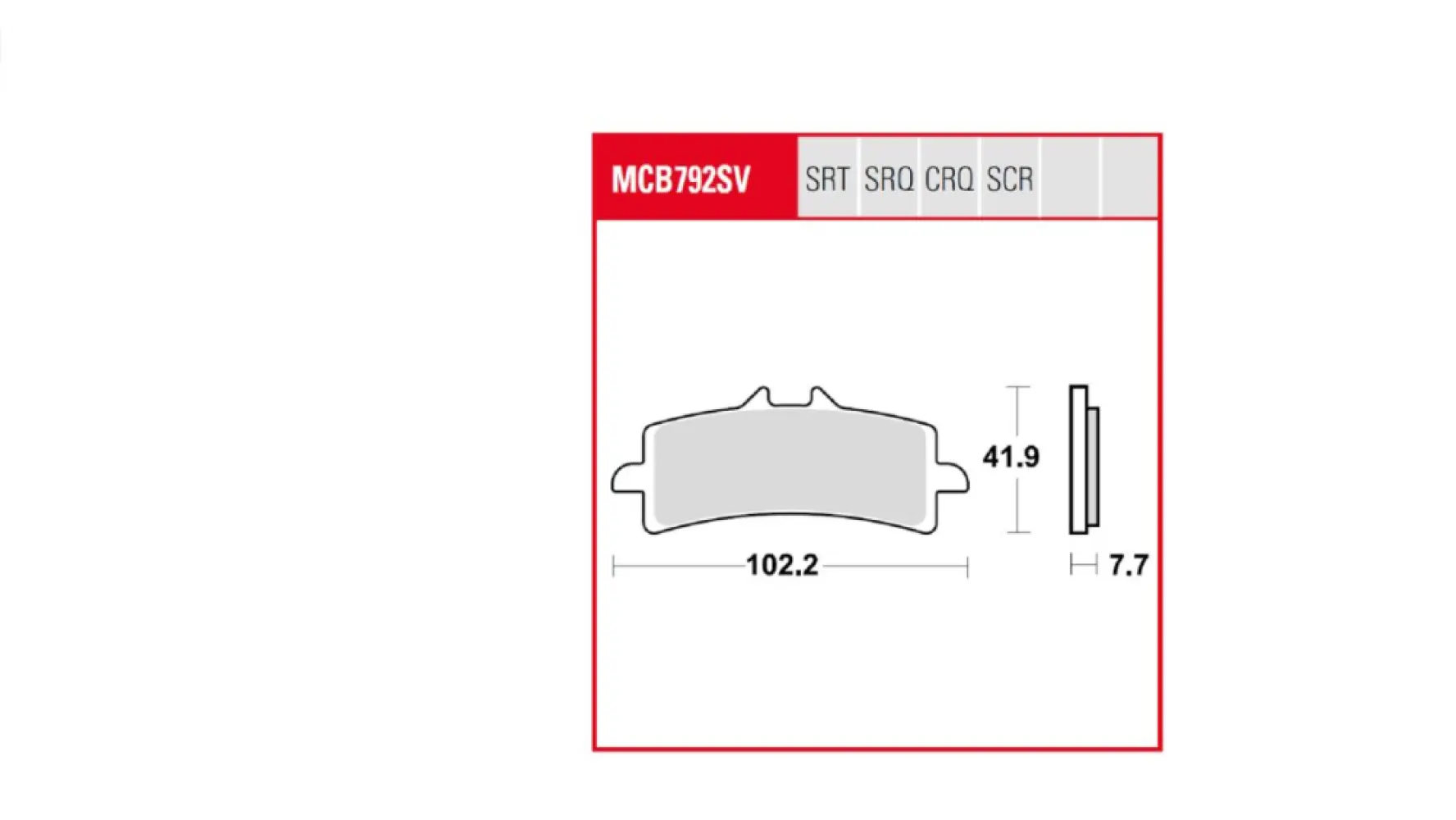 TRW - BRAKE PAD TRW - 17213190