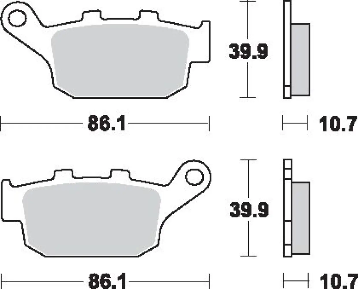 SBS - BRAKE PAD SINT REAR - 17220709