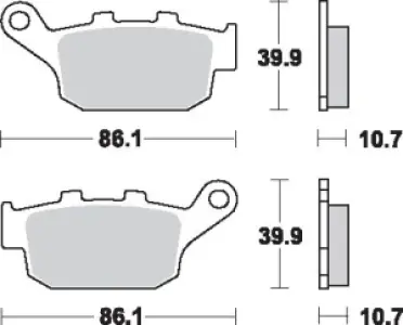SBS - BRAKE PAD SINT REAR - 17220709